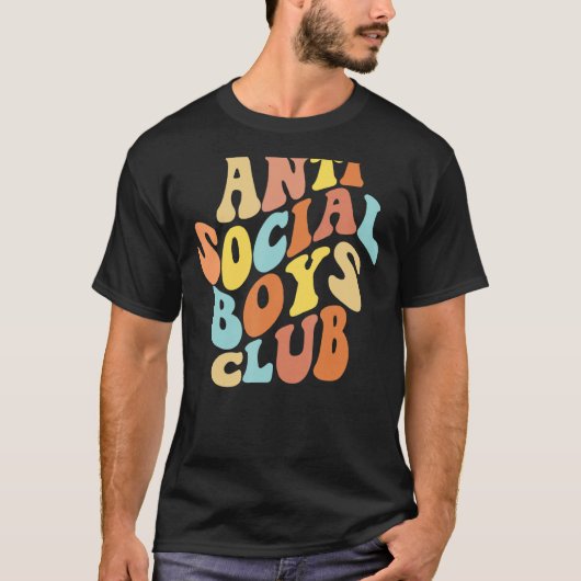 Anti-sociale boys Club Funny Introvert tegen de ma T-shirt (Voorkant)
