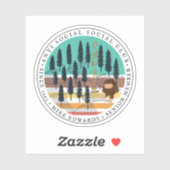 Anti-sociale club | Funny Bigfoot Sasquatch Sticker (Vel)