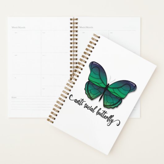 Anti-sociale groene vlinder planner (Display)