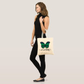 Anti-sociale groene vlinder tote bag (Voorkant (model))