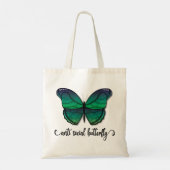 Anti-sociale groene vlinder tote bag (Achterkant)