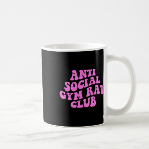 Anti Sociale Gym Rat Club Funny Gym Fitness Lichaa Koffiemok