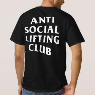 Anti-sociale hefclub (voor- en achterafdruk) t-shirt