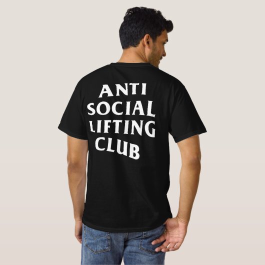 Anti-sociale hefclub (voor- en achterafdruk) t-shirt (Achterkant volledig)