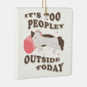 Anti-sociale kitty cat keramisch ornament (Rechts)