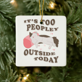 Anti-sociale kitty cat keramisch ornament