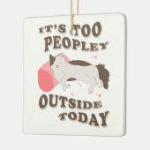 Anti-sociale kitty cat keramisch ornament (Links)