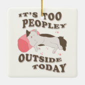 Anti-sociale kitty cat keramisch ornament (Achterkant)