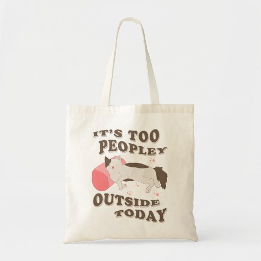 Anti-sociale kitty cat tote bag (Voorkant)