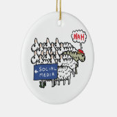 Anti-sociale media keramisch ornament (Rechts)