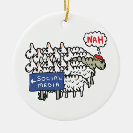 Anti-sociale media keramisch ornament