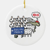 Anti-sociale media keramisch ornament (Achterkant)