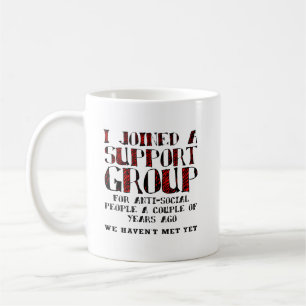 Anti-sociale ondersteuningsgroep Funny Mug Koffiemok