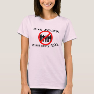 Anti-sociale organische T-Shirt
