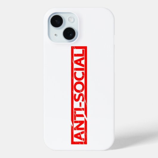 Anti-sociale stempel Case-Mate iPhone case (Achterkant)