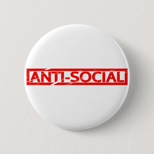 Anti-sociale stempel ronde button 5,7 cm (Voorkant)