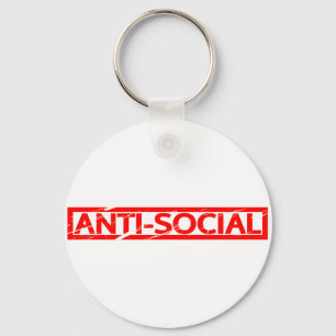 Anti-sociale stempel sleutelhanger