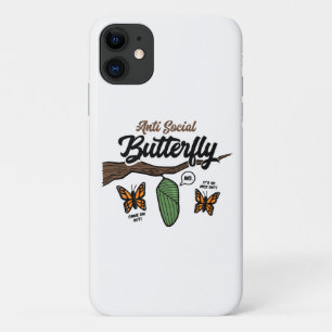 Anti sociale vlinder Case-Mate iPhone case