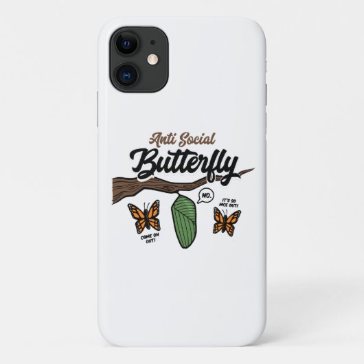 Anti sociale vlinder Case-Mate iPhone case (Achterkant)