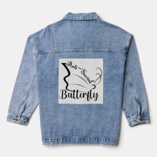 Anti-sociale vlinder denim jacket