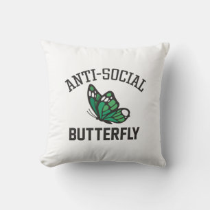 Anti-sociale vlinder kussen