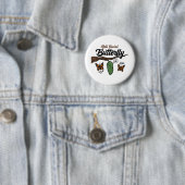 Anti sociale vlinder ronde button 5,7 cm (In situ)