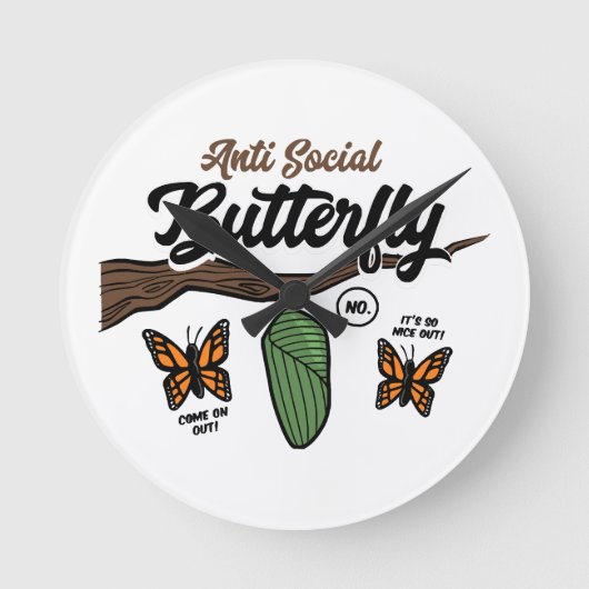 Anti Sociale Vlinder Ronde Klok (Voorkant)