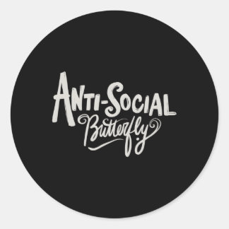 Anti-sociale vlinder ronde sticker