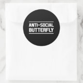 Anti-sociale vlinder ronde sticker (Tas)