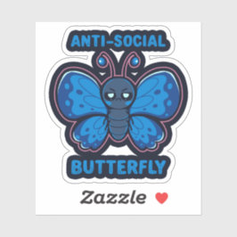 Anti-sociale vlinder sticker