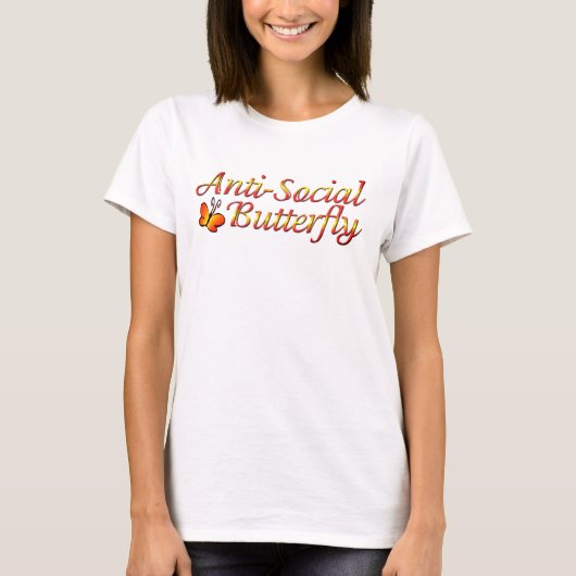 Anti-sociale vlinder t-shirt (Voorkant)