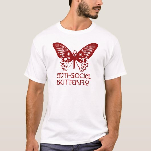 Anti-sociale vlinder t-shirt (Voorkant)