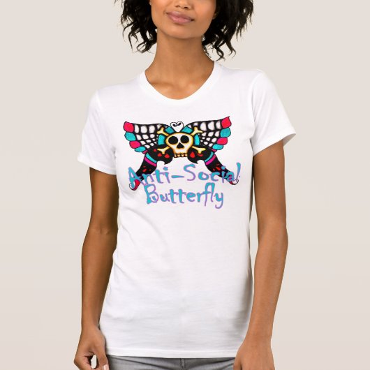 Anti-sociale vlinder t-shirt (Voorkant)