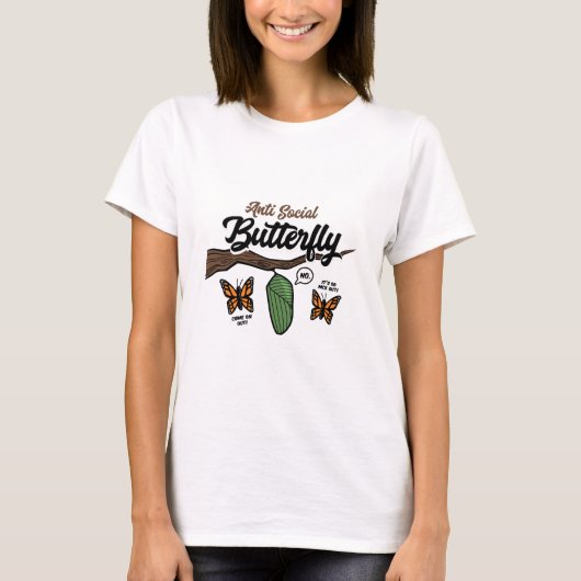 Anti Sociale Vlinder T-shirt (Voorkant)