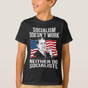 Anti-socialisme werkt niet Socialisten Kapitalisme T-shirt