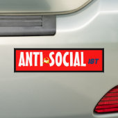 ANTI-SOCIAList Bumpersticker (Op auto)