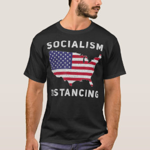 Anti-socialistisch politiek VS Flag Socialisme Dis T-shirt