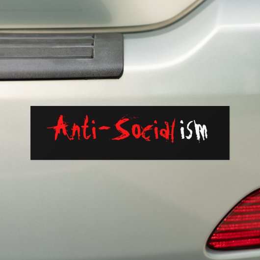 Anti-socialistische bumpersticker (Op auto)