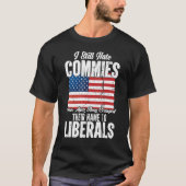 Anti-socialistische communist Pro America Patriott T-shirt (Voorkant)