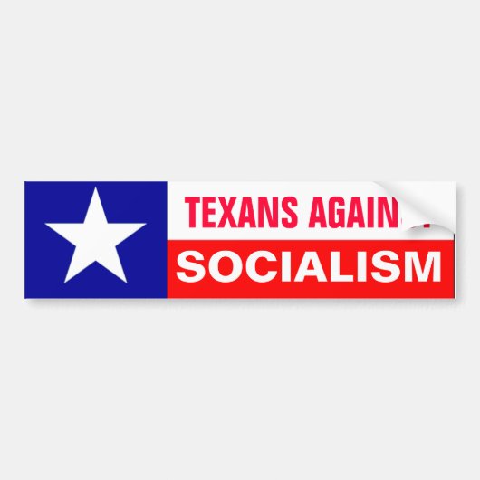Anti-socialistische Texanen Bumpersticker (Voorkant)