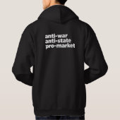 Anti-staat, anti-oorlog, pro-markt Shirt (Achterkant)