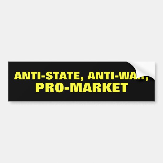 Anti-staat Bumpersticker (Voorkant)