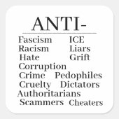 Anti-sticker Vierkante Sticker (Voorkant)
