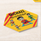 ANTI-STRESS KIDS HERO SUPERHERO POWER  KARTONNEN ONDERZETTERS (Schuin)