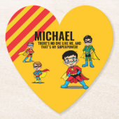 ANTI-STRESS KIDS HERO SUPERHERO POWER KARTONNEN ONDERZETTERS (Voorkant)