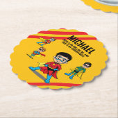 ANTI-STRESS KIDS HERO SUPERHERO POWER  KARTONNEN ONDERZETTERS (Gekanteld)