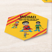 ANTI-STRESS KIDS HERO SUPERHERO POWER KARTONNEN ONDERZETTERS (Schuin)