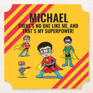 ANTI-STRESS KIDS HERO SUPERHERO POWER KARTONNEN ONDERZETTERS