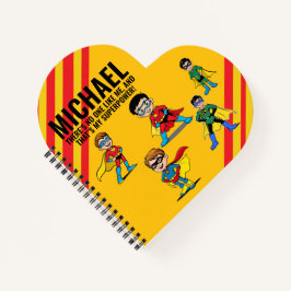 ANTI-STRESS KIDS HERO SUPERHERO POWER RED NOTITIEBOEK