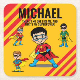 ANTI-STRESS KIDS HERO SUPERHERO POWER TEAM KARTONNEN ONDERZETTERS